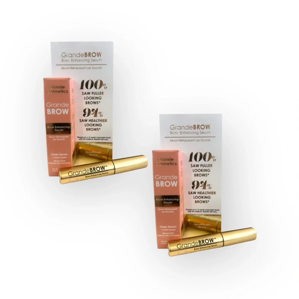 new GrandeBrow ✽ 2 Pack Brow Thickening Serum ✽ 12 Week Supply ✽ Tik Tok Trend